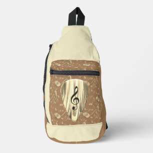 Plektrum für personalisierte Musiknote Crossbody Bag
