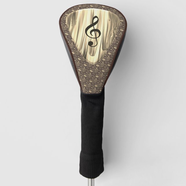 Plektrum für personalisierte Musiknote Golf Headcover (Vorderseite)