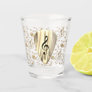Plektrum für personalisierte Musiknote Schnapsglas