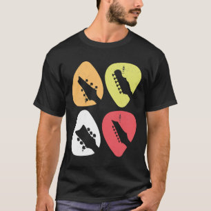 Plektrum Gitarrist Retro Vintag für Männer Frauen T-Shirt