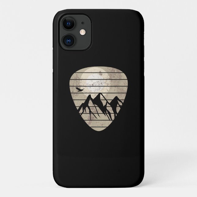 Plektrum Mountain Cool Guitar Player Gitarrist Case-Mate iPhone Hülle (Rückseite)