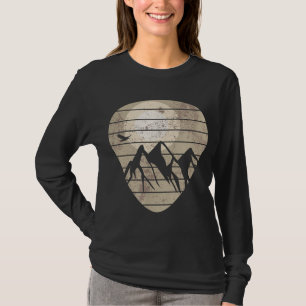 Plektrum Mountain Cool Guitar Player Gitarrist T-Shirt
