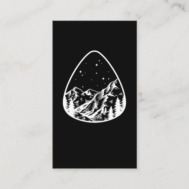 Plektrum Mountain Plectrum Music Gitarrist Visitenkarte (Vorderseite)