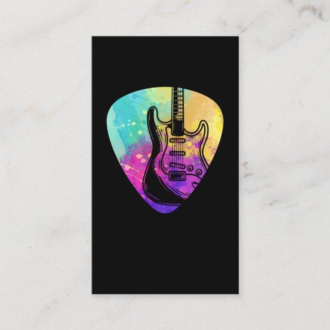 Plektrum Player Musician Gitarre Visitenkarte (Vorderseite)