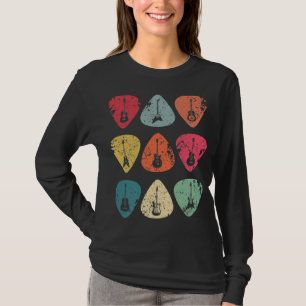 Plektrum Retro Vintag für Gitarristen Bassist T-Shirt