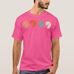 Plektrum Shirtretro Vintage Gitarrist und Musik T-Shirt