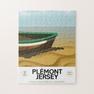 Plémont Jersey Vintage-Reiseplakat. Puzzle