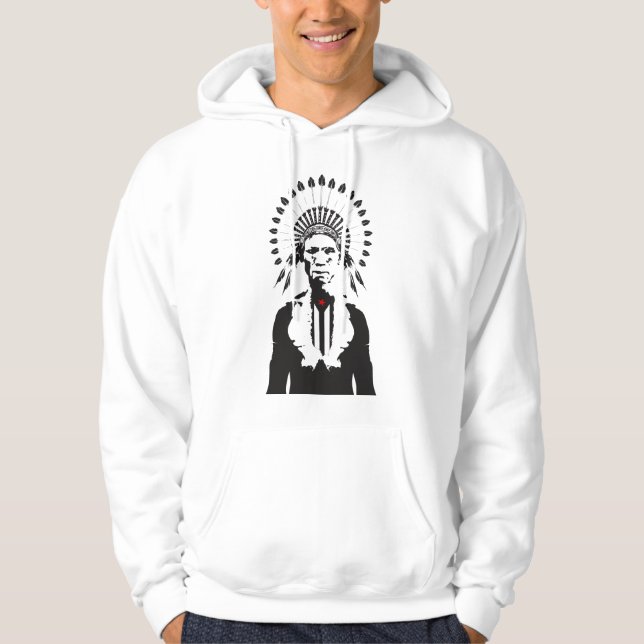 Plena Punk Puerto Rican Art Men's Pullover Hoodie (Vorderseite)