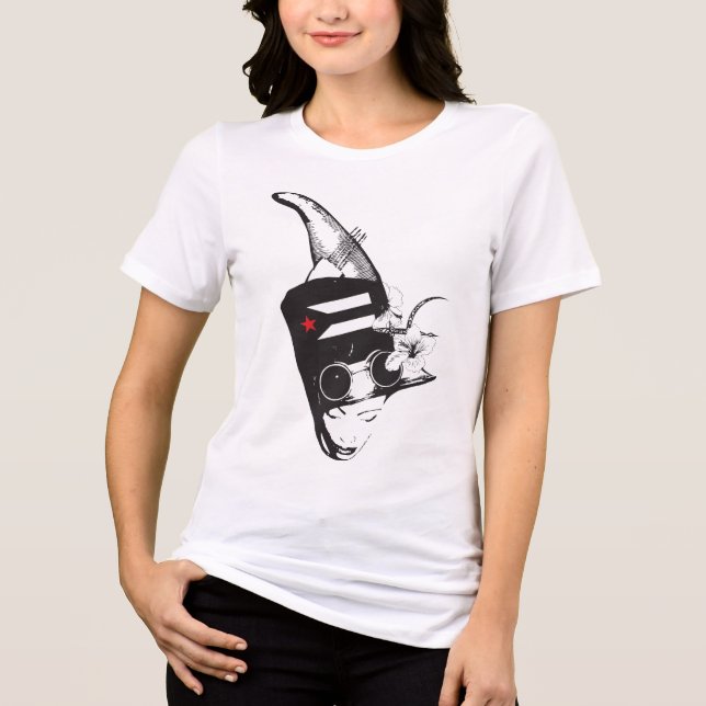 Plena Punk Puerto Rican Art Women's T-Shirt Tri-Blend Shirt (Vorderseite)