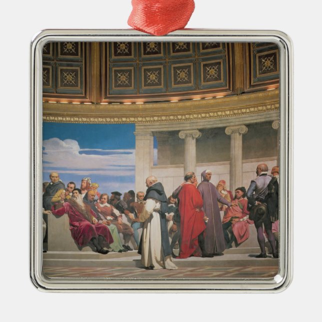 Plenarsaal: Künstler alles Alters, Detail des righ Silbernes Ornament (Vorne)