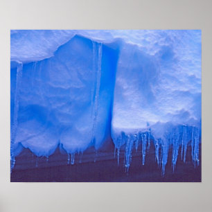 Pleneau Iceberg Friedhof, Antarktis: blau Poster