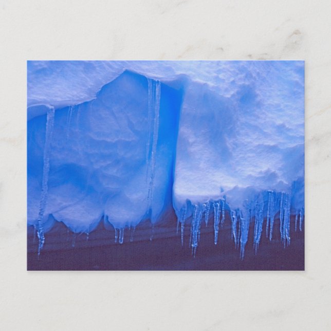 Pleneau Iceberg Friedhof, Antarktis: Blau Postkarte (Vorderseite)