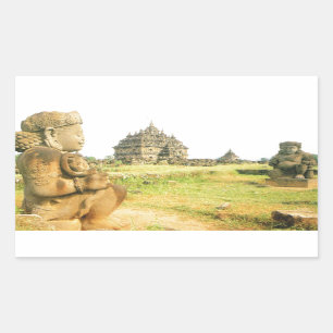 Pleosan buddhistischer Tempel, Prabanam, Java, Rechteckiger Aufkleber