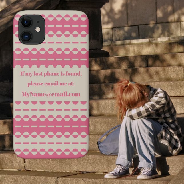 Plepete Streifen in tiefer Creme und Lachs rosa Case-Mate iPhone Hülle (Von Creator hochgeladen)