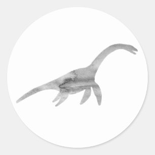 Plesiosaurus Dinosaur Party Danke Stickers