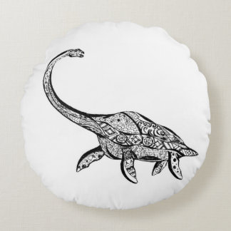 Plesiosaurus Dinosaurierkissen Rundes Kissen