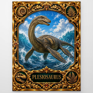 Plesiosaurus, Juwelen-Erbstück Kunst Postkarte