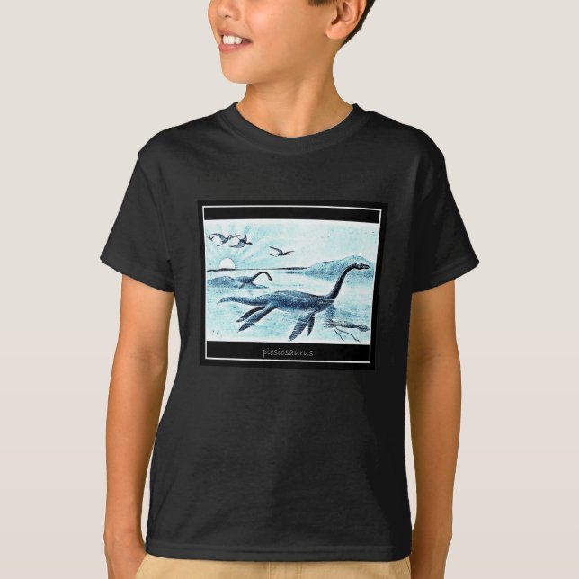 Plesiosaurus scherzt T - Shirt - Dunkelheit (Vorderseite)