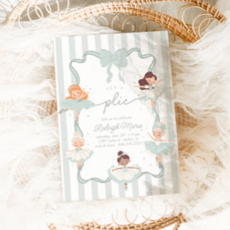 Plié Aquamarin Ballet Girls Ballerina Geburtstag Einladung