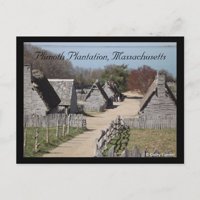 Plimoth Plantation, Massachusetts Postkarte (Vorderseite)