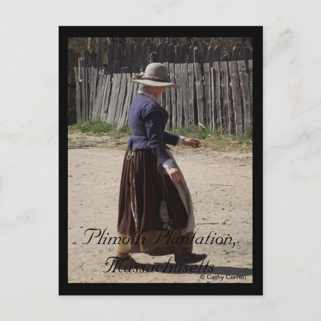 Plimoth Plantation, Massachusetts Postkarte (Vorderseite)