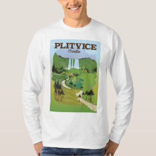Plitvice Croatia Reiseplakat T-Shirt