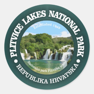 Plitvice Lakes NP Runder Aufkleber