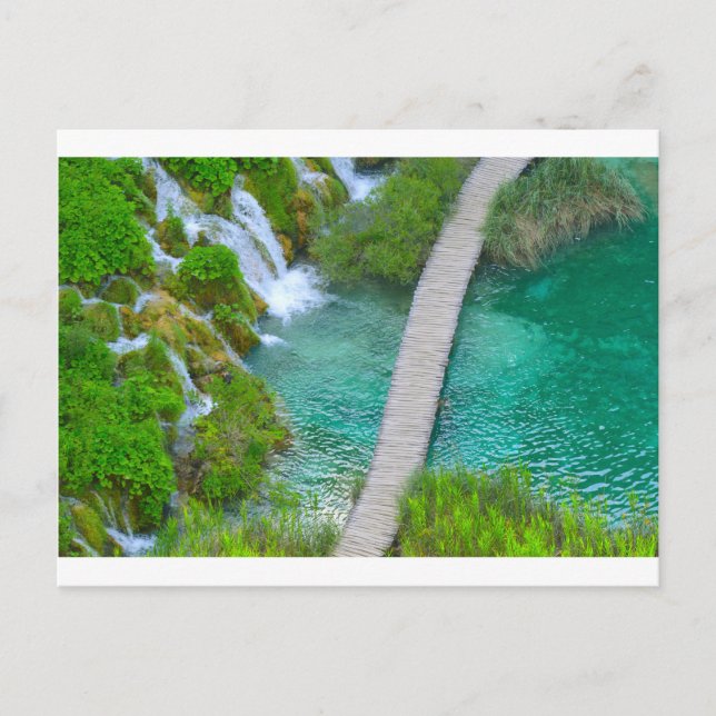 Plitvice Nationalpark in Kroatien-Wanderwegen Postkarte (Vorderseite)