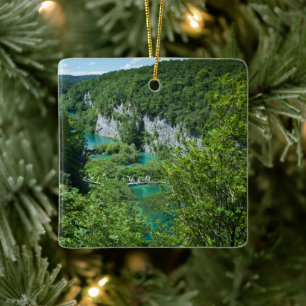 Plitvice Seen Kroatien Landschaft Fotografie Keramikornament