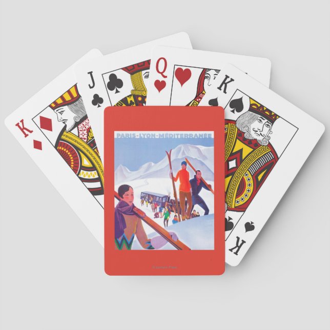 PLM-Bahn Werbeplakat Spielkarten (Rückseite)