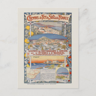 PLM Lignes de Meyrargues a Grasse Vintage Poster Postkarte