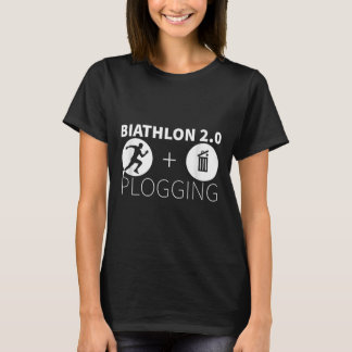 Plogging Biathlon 2.0 Joggen und Umwelt T-Shirt