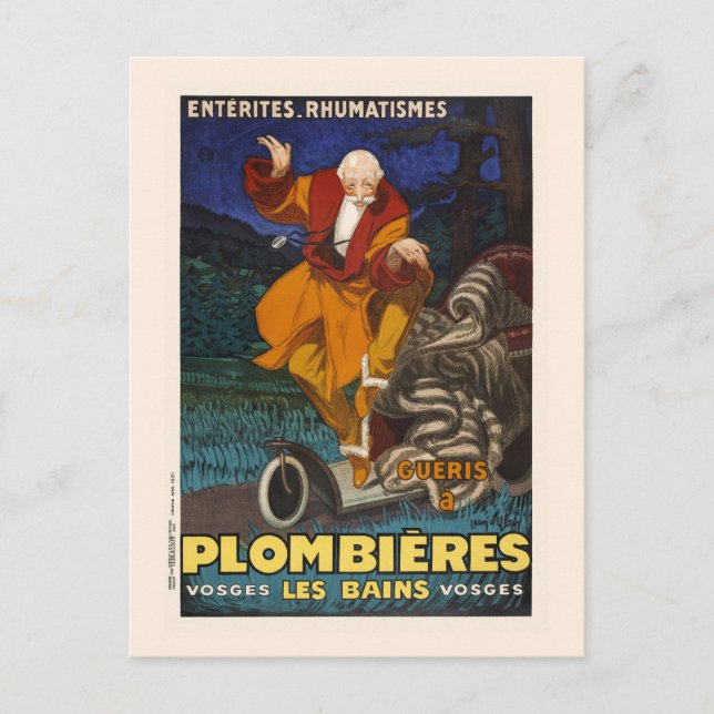 Plombières les Bains Vintage Poster 1931 Postkarte (Vorderseite)