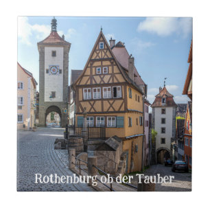 Plönlein in Rothenburg ob der Tauber, Deutschland Fliese