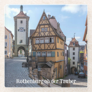 Plönlein in Rothenburg ob der Tauber, Deutschland Glasuntersetzer