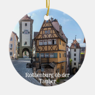 Plönlein in Rothenburg ob der Tauber, Deutschland Keramik Ornament