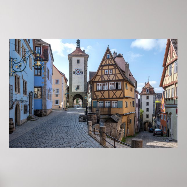 Plönlein in Rothenburg ob der Tauber, Deutschland Poster (Vorne)