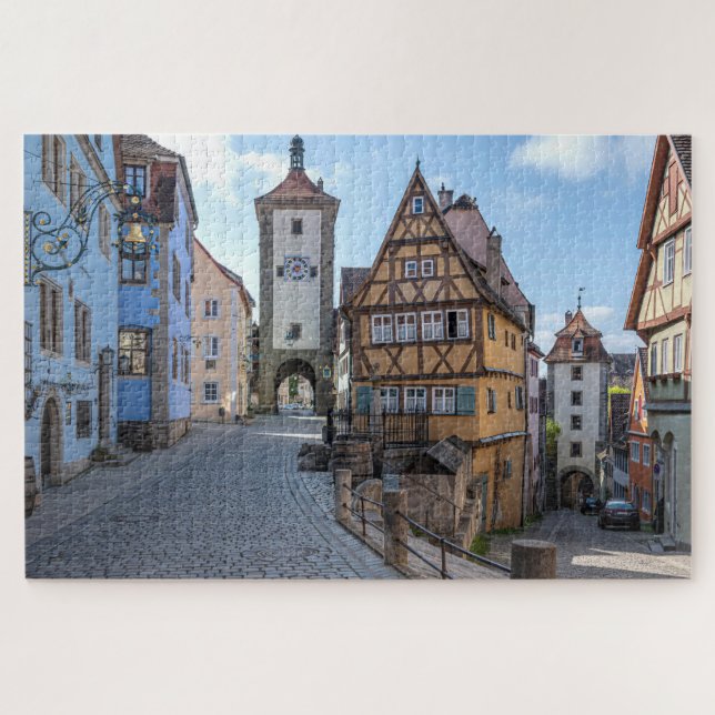 Plönlein in Rothenburg ob der Tauber, Deutschland Puzzle (Horizontal)