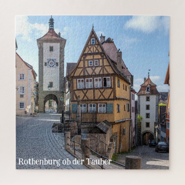 Plönlein in Rothenburg ob der Tauber, Deutschland Puzzle (Vertikal)
