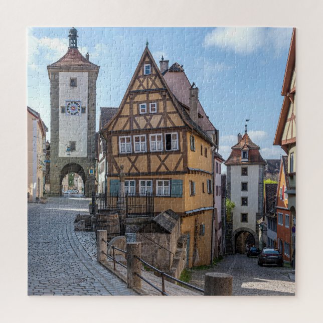 Plönlein in Rothenburg ob der Tauber, Deutschland Puzzle (Vertikal)
