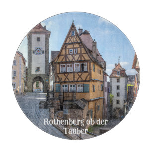 Plönlein in Rothenburg ob der Tauber, Deutschland Schneidebrett