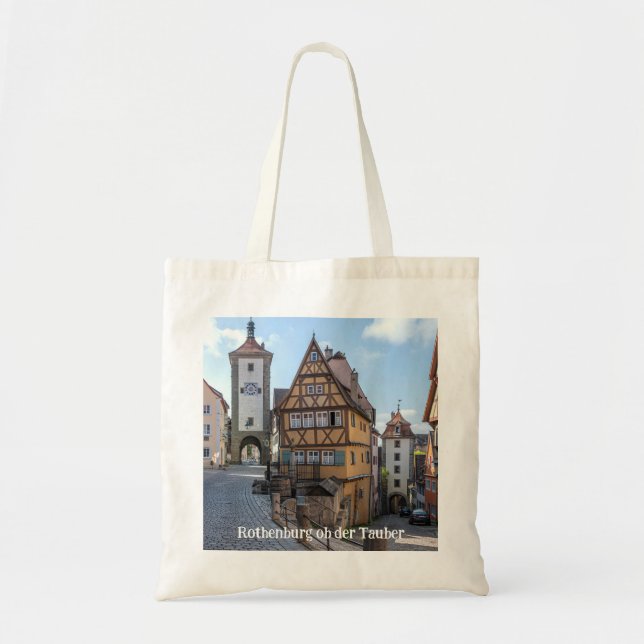 Plönlein in Rothenburg ob der Tauber, Deutschland Tragetasche (Vorne)