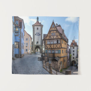 Plönlein in Rothenburg ob der Tauber, Deutschland Wandteppich
