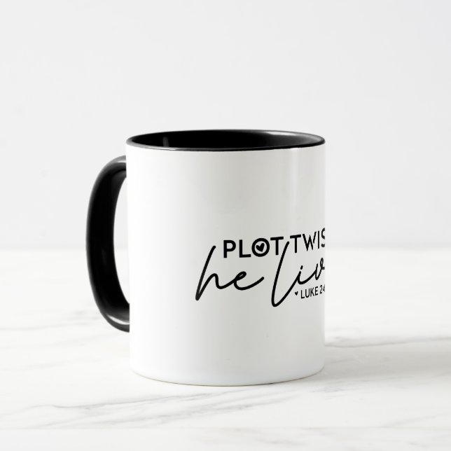 Plot Drehung Er lebt, Christlich Ostern Tasse (Vorderseite Links)