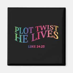 Plot Drehung Er lebt Christliche Ostern Jesus T Magnet