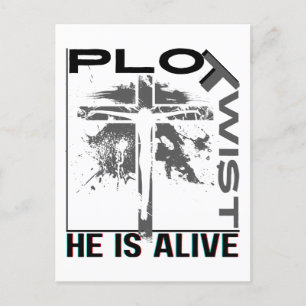 Plot Drehung Er lebt Ostern Jesus ist lebendig Got Feiertagspostkarte