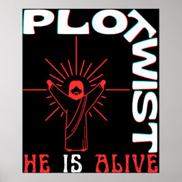Plot Drehung Er lebt Ostern Jesus ist lebendig Got Poster