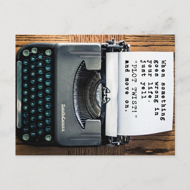 "Plot Drehung" Ermutigend, Inspirierend, Spaß Post Postkarte (Vorderseite)