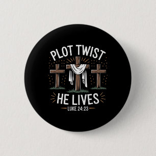 Plot Drehung He Living Cross Funny Christlich Oste Button