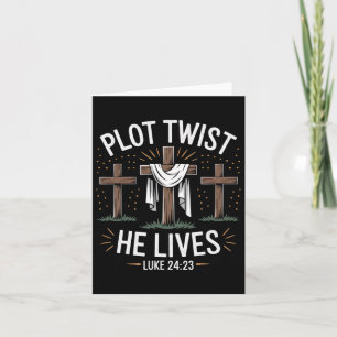 Plot Drehung He Living Cross Funny Christlich Oste Karte